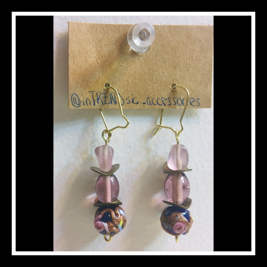 Beauty And The Beast Handmade Drop Down Earrings